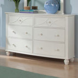 Homelegance Sanibel 6 Drawer Dresser w/ Mirror in White