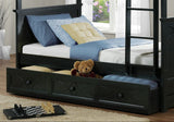 Homelegance Sanibel Twin over Twin Bunk Bed w/ Trundle in Black