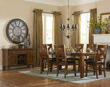 Homelegance Silverton Dining Table in Warm Brown Cherry