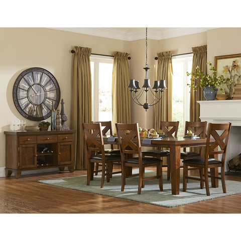 Homelegance Silverton Dining Table in Warm Brown Cherry