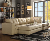 Homelegance Springer Sectional in Taupe Leather