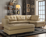 Homelegance Springer Sectional in Taupe Leather