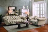 Homelegance St. Claire Loveseat in Brown Fabric