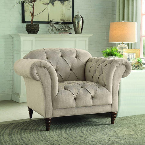 Homelegance St. Claire Upholstered Chair in Brown Fabric