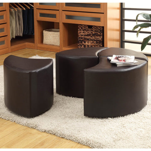 Homelegance Strand 4-Piece Cocktail Ottoman w/ Casters
