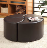 Homelegance Strand 4-Piece Cocktail Ottoman w/ Casters