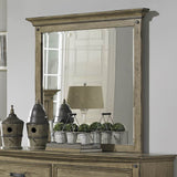 Homelegance Sylvania 6 Drawer Dresser w/ Mirror in Oak Veneered Driftwood
