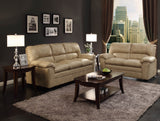Homelegance Talon 2 Piece Living Room Set in Taupe Leather