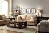 Homelegance Talullah 3 Piece Living Room Set in Brown Microfiber