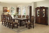 Homelegance Thurmont Double Pedestal Dining Table in Rich Cherry