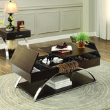 Homelegance Tioga Cocktail Table w/Lift Top & Storage in Espresso