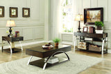 Homelegance Tioga End Table w/Functional Drawer in Espresso
