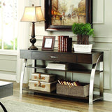 Homelegance Tioga Sofa Table w/Functional Drawer in Espresso