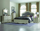Homelegance Toulouse Platform Bed w/Upholstered Headboard in Champagne