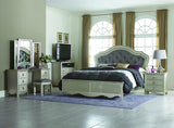 Homelegance Toulouse Platform Bed w/Upholstered Headboard in Champagne