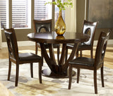 Homelegance VanBure Round Pedestal Dining Table in Rich Cherry