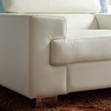 Homelegance Vernon Upholstered Chair in White Leather