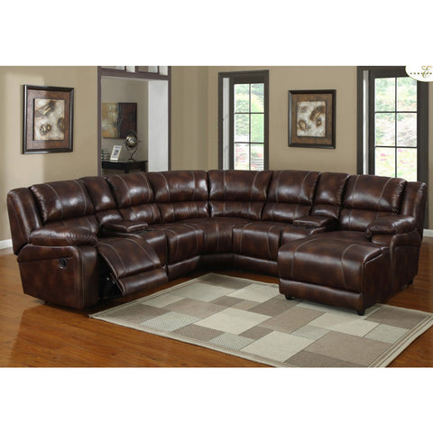 Homelegance Viewers Sectional Sofa in Rich Polished Microfiber