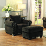 Homelegance Wandal Upholstered Chair in Chocolate Chenille