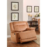 Homelegance Wasola Glider Recliner Chair In Brown Polyester