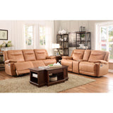 Homelegance Wasola Love Seat & Sofa In Brown Polyester