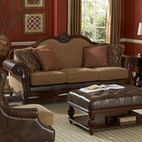 Homelegance Winnfield Sofa in Fabric & Leather