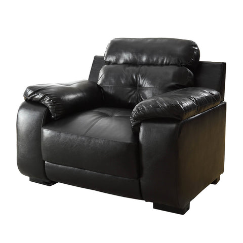 Homelegance Zane Chair in Black Leather
