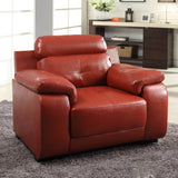 Homelegance Zane Chair in Red Leather