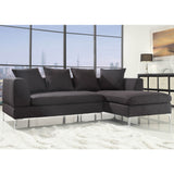 Homelegance Zola Sectional Sofa in Charcoal Fabric