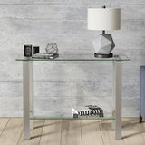 Hudson & Canal Asta console table in nickel