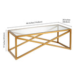 Hudson & Canal Calix Coffee Table in Brass