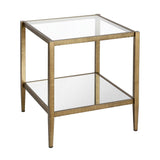 Hudson & Canal Hera Side Table Antique brass finish