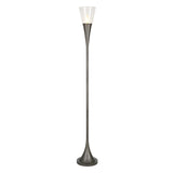 Hudson & Canal Moura torchier floor lamp in aged steel