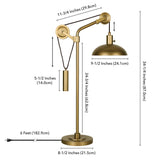 Hudson & Canal Neo Brass Pulley Table Lamp