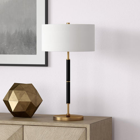 Hudson & Canal Simone Brass finish and black Table Lamp