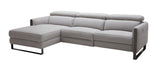 J&M Furniture Antonio Sectional in Left Hand Facing in Chalk