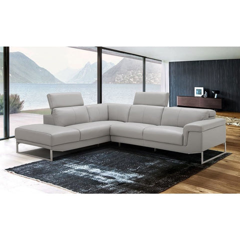 J&M Furniture Athena Sectional in Light Grey