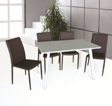 J&M Furniture B24 Dining Table in White High Gloss