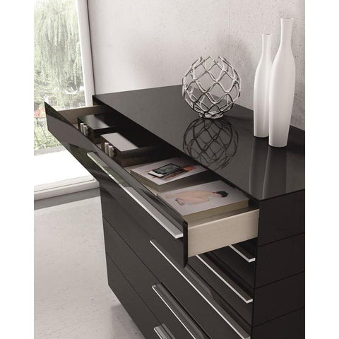 J&M Furniture Beja 6 Drawer Dresser Chiffonier in Black