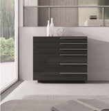 J&M Furniture Beja 6 Drawer Dresser Chiffonier in Black