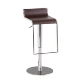 J&M Furniture C027B-3 Brown Leather Barstool