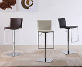 J&M Furniture C183B-3 Brown Leather Barstool