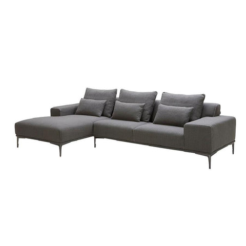 J&M Furniture Christian Modern Sectional in Left Hand Facing in Grey