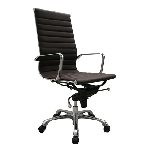 J&M Furniture Comfy High Back Brown Office Chair