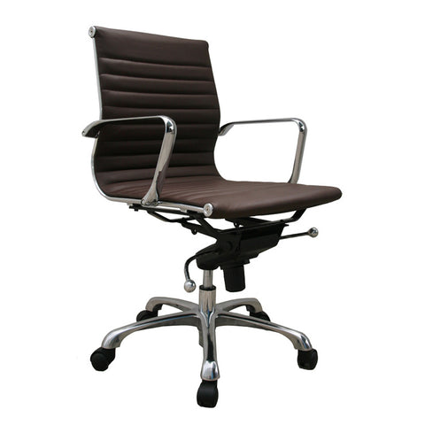 J&M Furniture Comfy Low Back Brown Office Chair