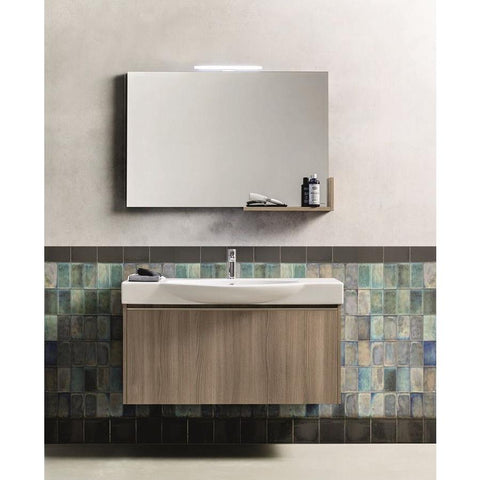 J&M Furniture Composition 05 Italian Bathroom Vanity in Walnut