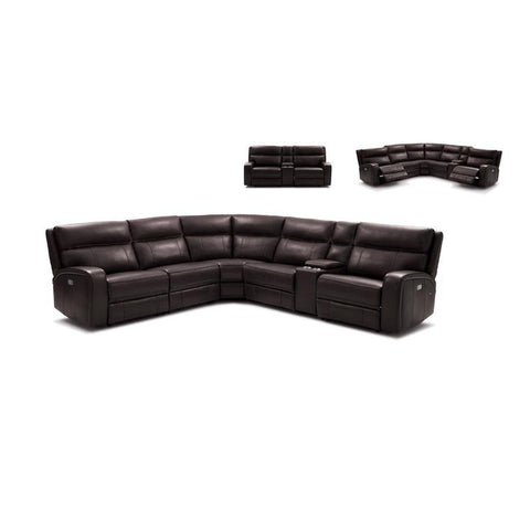 J&M Furniture Cozy Motion Sectional In Chocolate in Chocolate