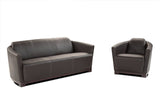 J&M Furniture Hotel Chair in Brown Italian Leather