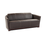 J&M Furniture Hotel 2 Piece Living Room Set in Brown Italian Leather