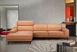 J&M Furniture Lima Sectional Left Hand Facing Chiase in Peru Orange
